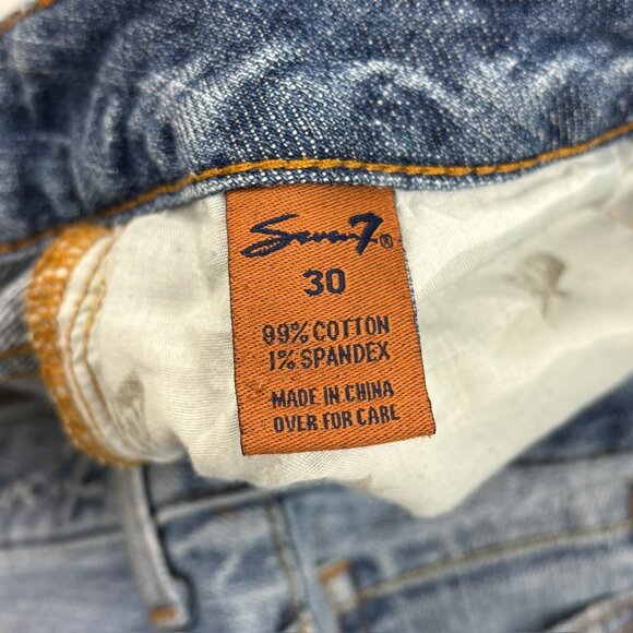 Seven7 Distressed Boyfriend Women's size 30 Medium Wash Blue Denim jeans - Picture 3 of 4